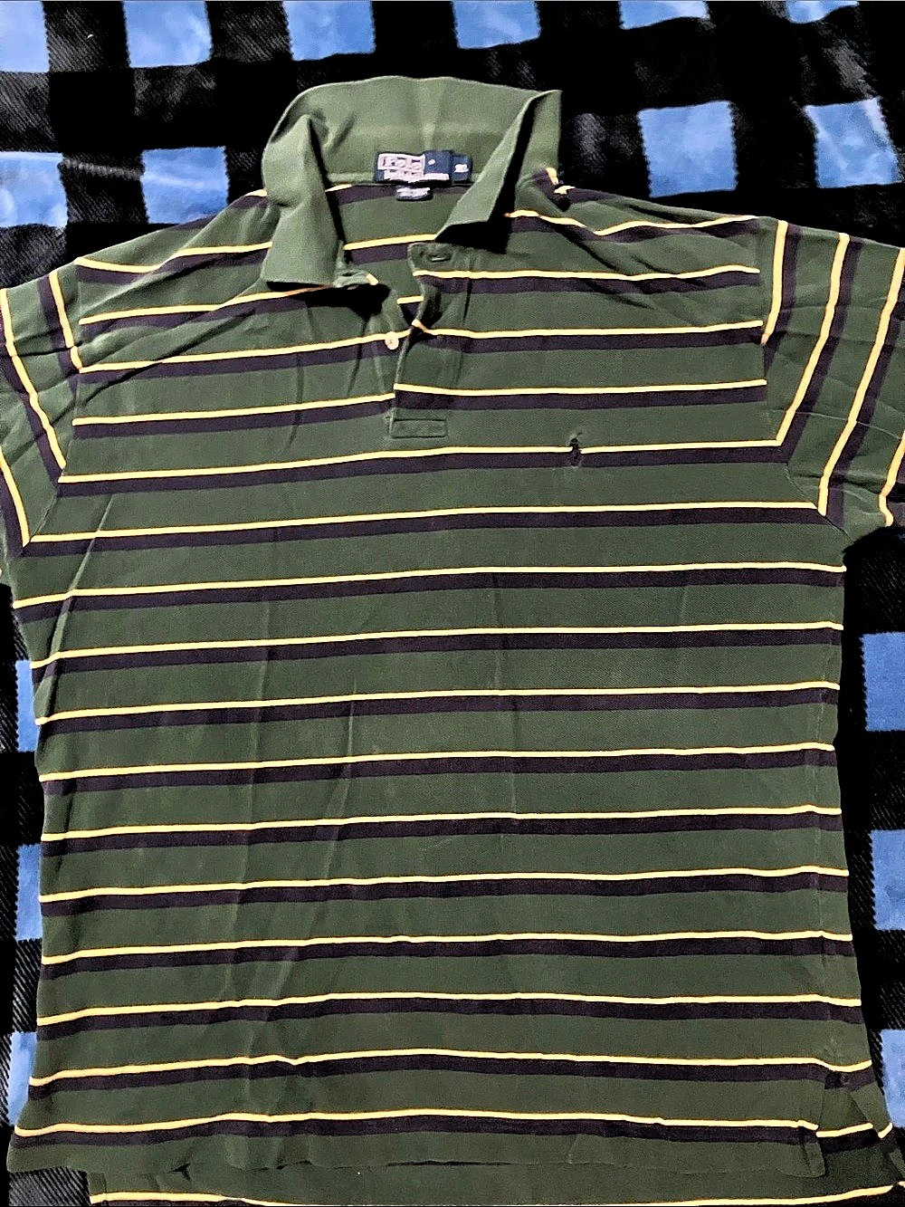 Polo Ralph Lauren Striped Polo Green & Orange Size XL